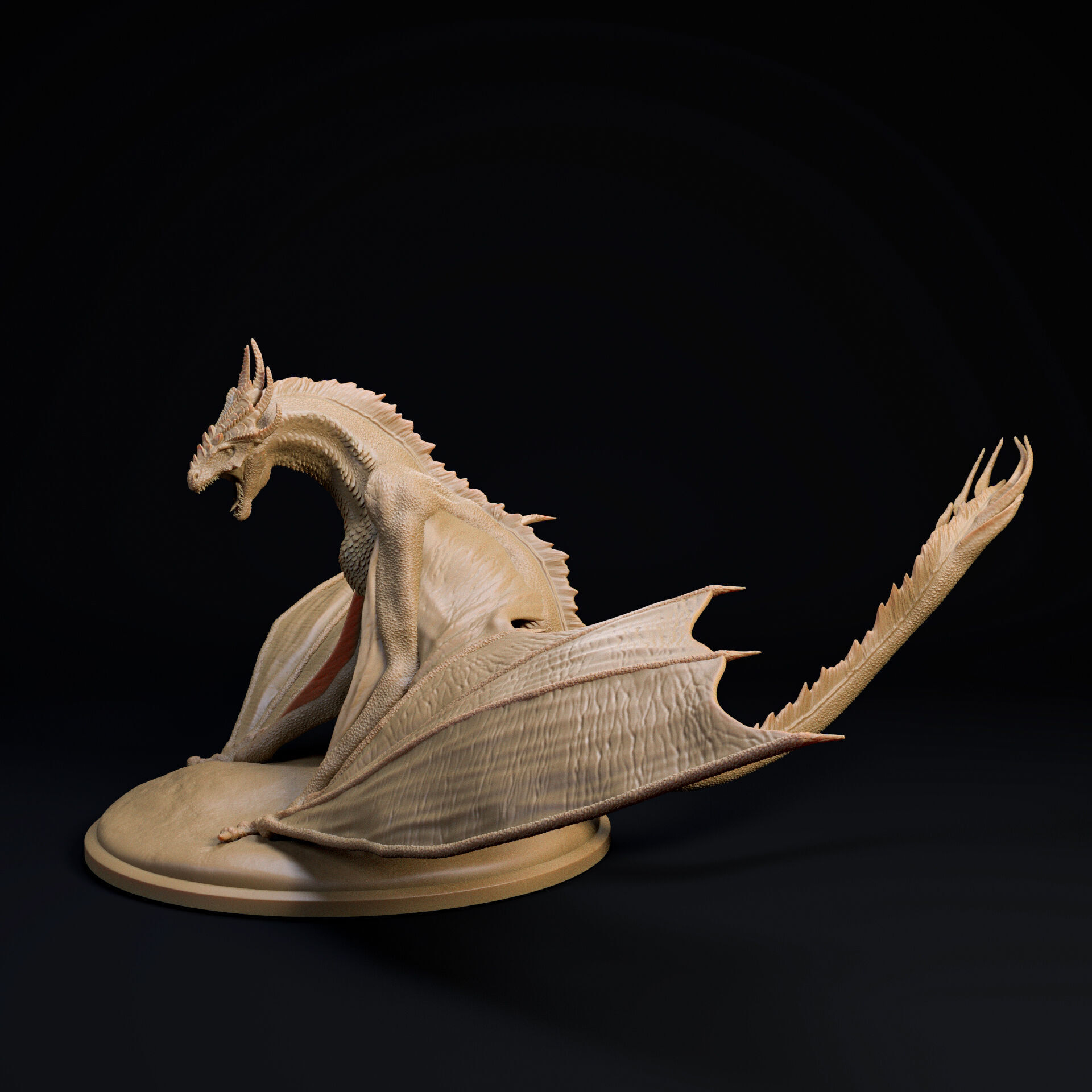 Crown Wyvern-Dragon 32mm scale - pre-supported 3D print model_2