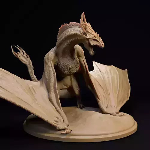 Crown Wyvern-Dragon 32mm scale - pre-supported 3D print model