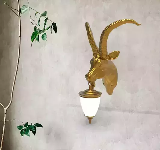 Goat Head Wall Lamp
