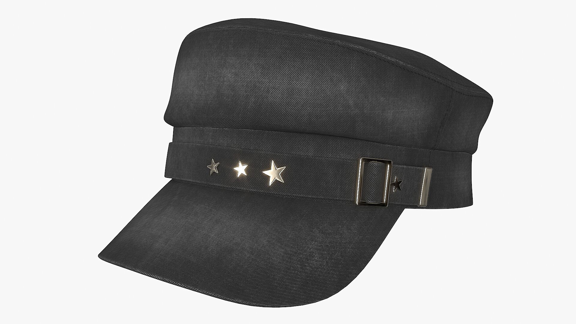 Baker Cap 3 color Low-poly 3D model_3