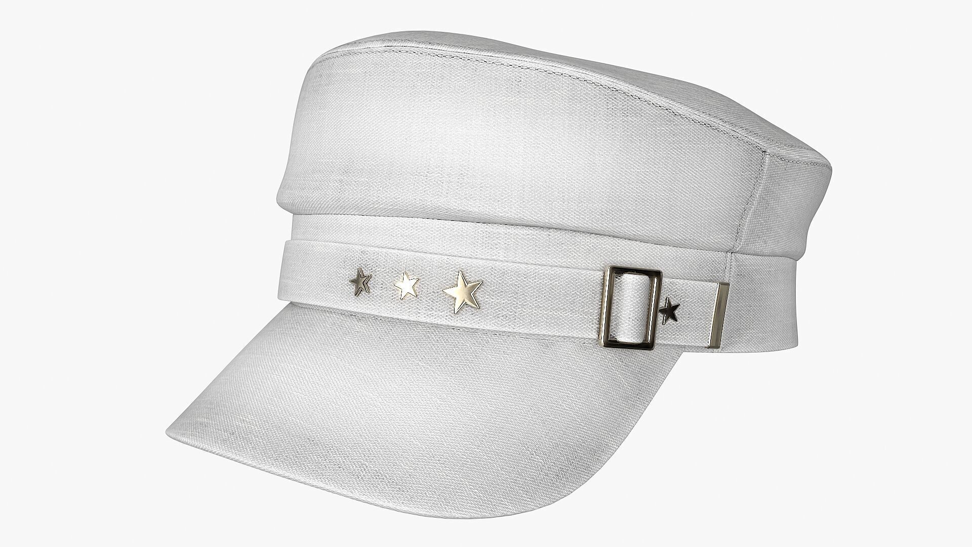 Baker Cap 3 color Low-poly 3D model_5