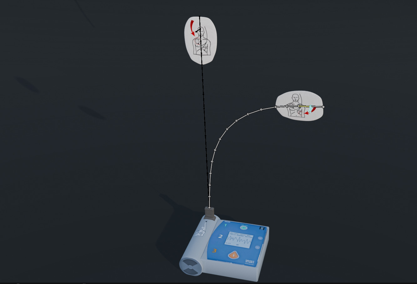 Philips HeartStart Defibrillator Low-poly 3D model_7