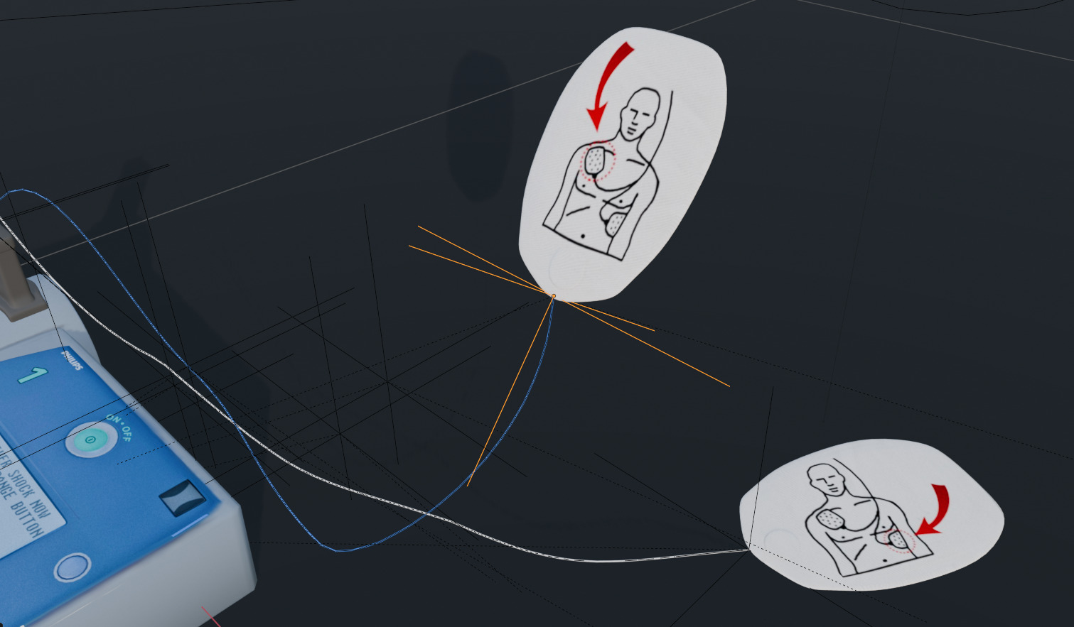 Philips HeartStart Defibrillator Low-poly 3D model_8