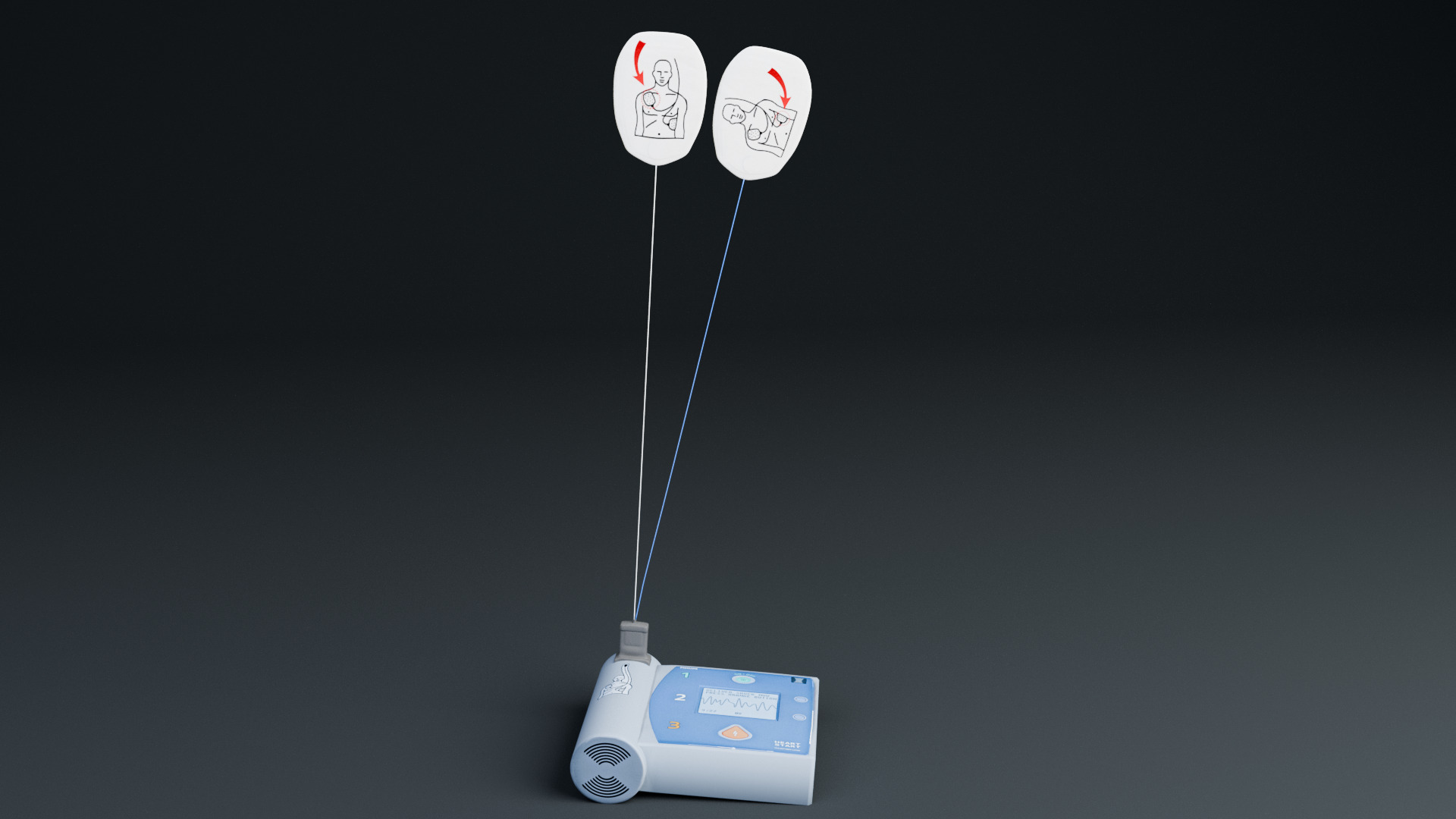 Philips HeartStart Defibrillator Low-poly 3D model_6