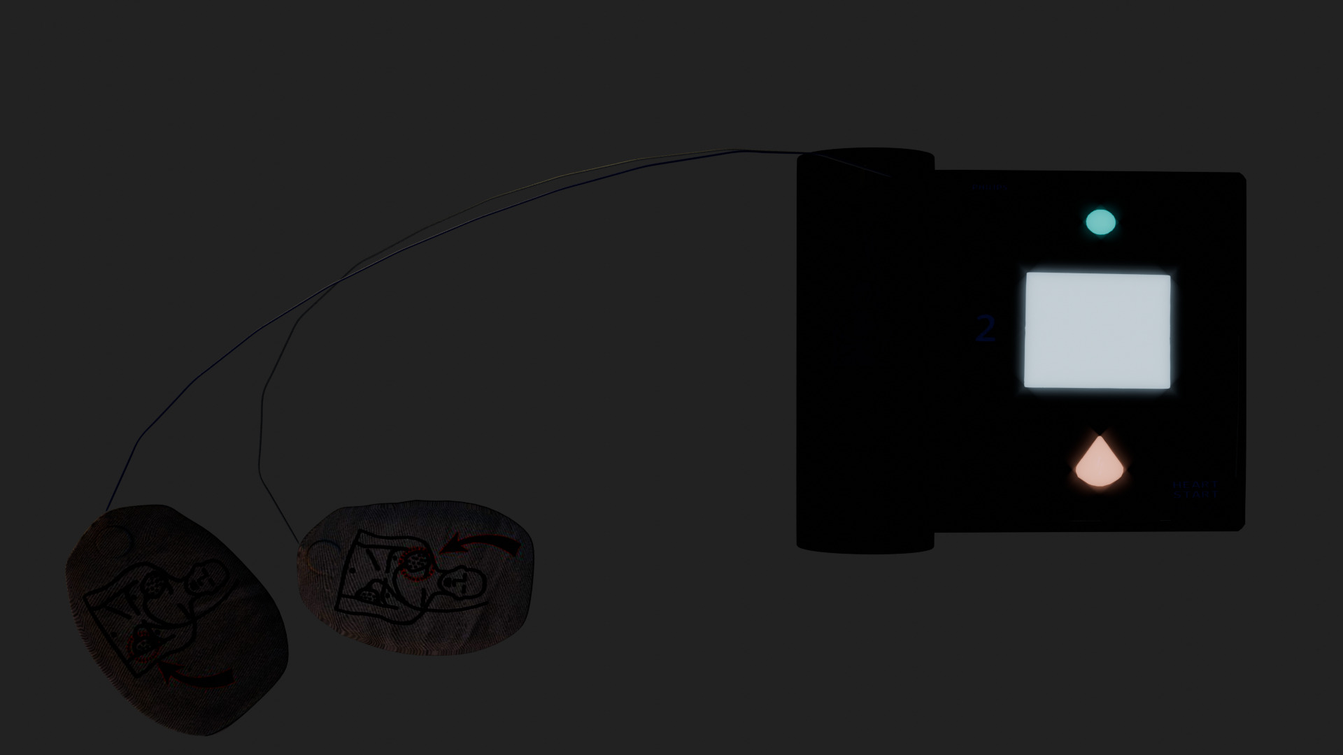 Philips HeartStart Defibrillator Low-poly 3D model_10