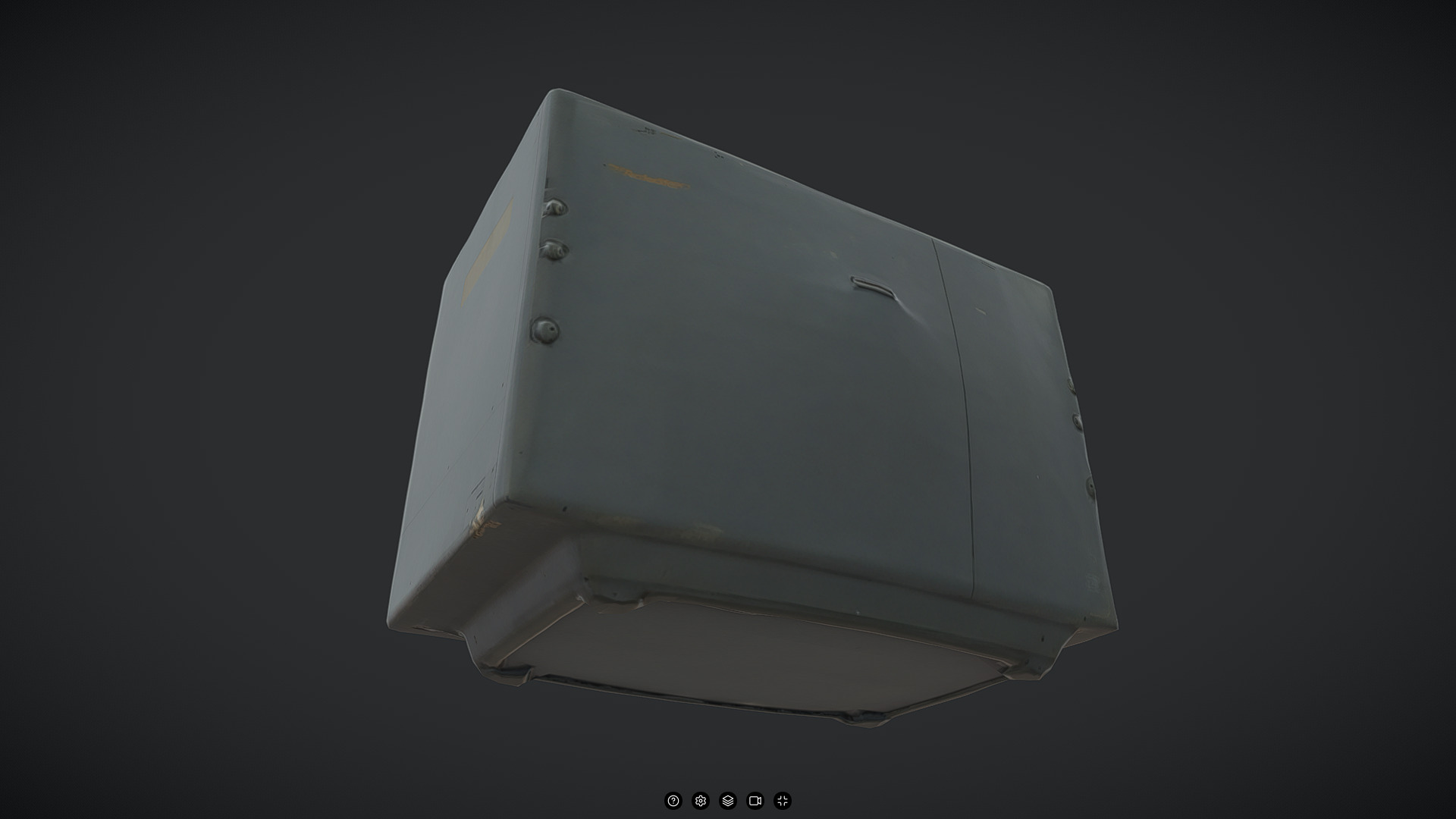 Old Computer Monitor Low-poly 3D model_3