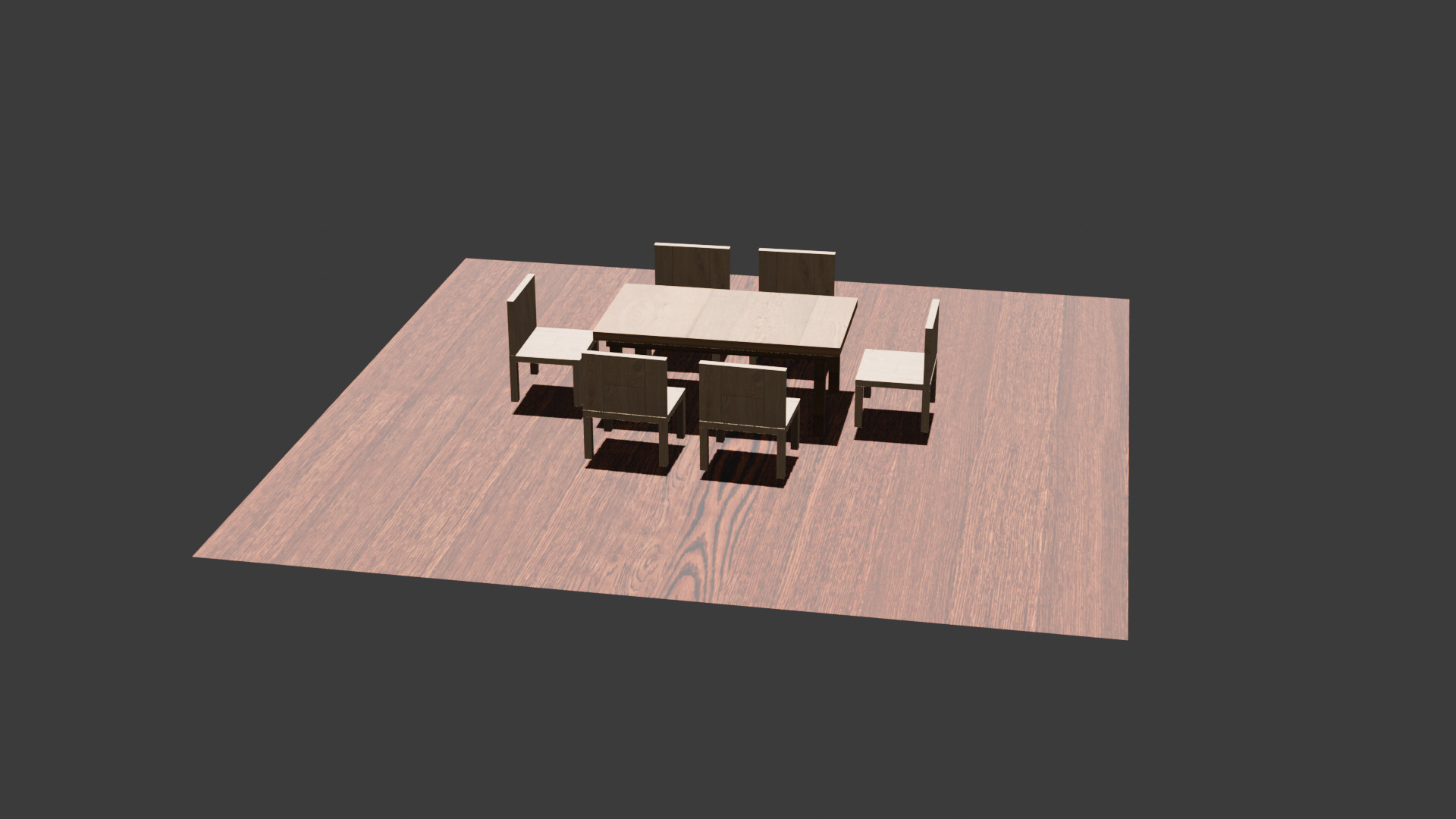 eating table and chir for house and games architetural and more 3D model_3