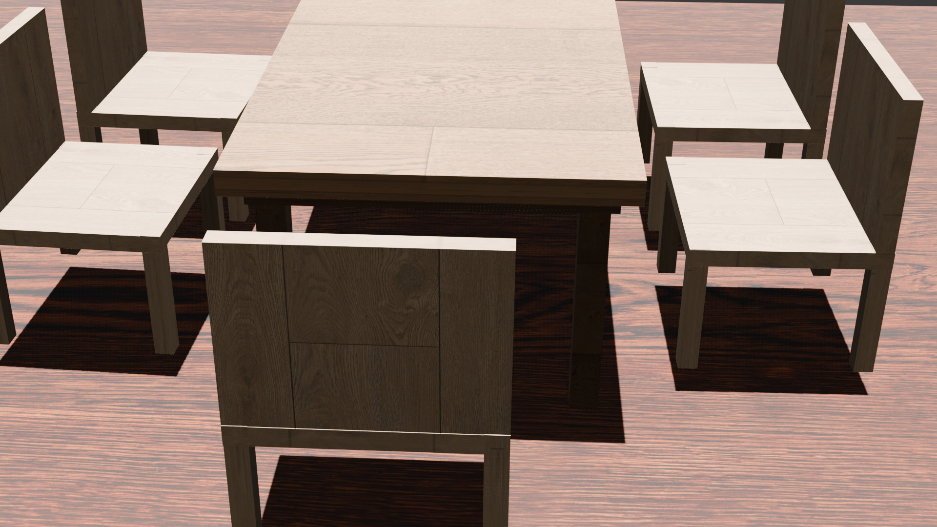 eating table and chir for house and games architetural and more 3D model_4