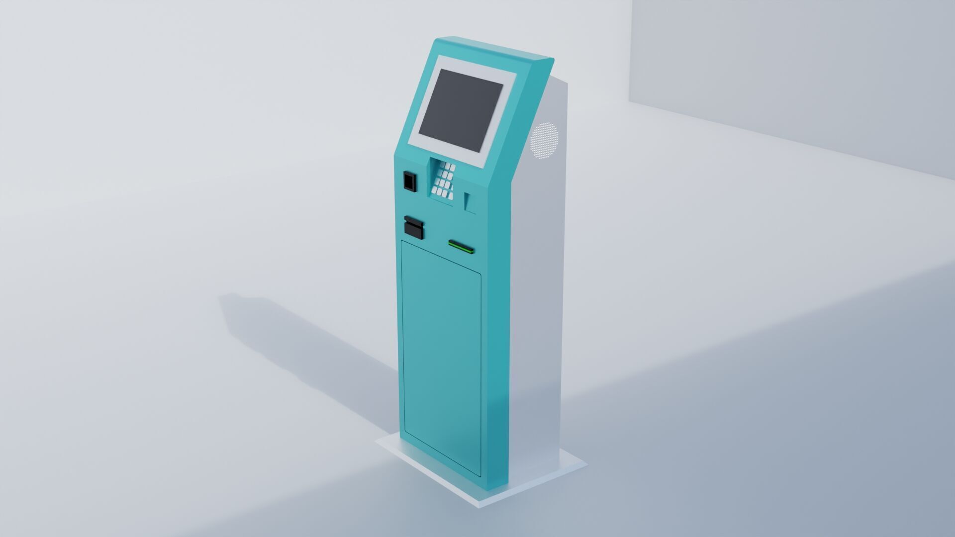 Indoor Self-Service Payment Kiosk with Touch Screen Free 3D model_2