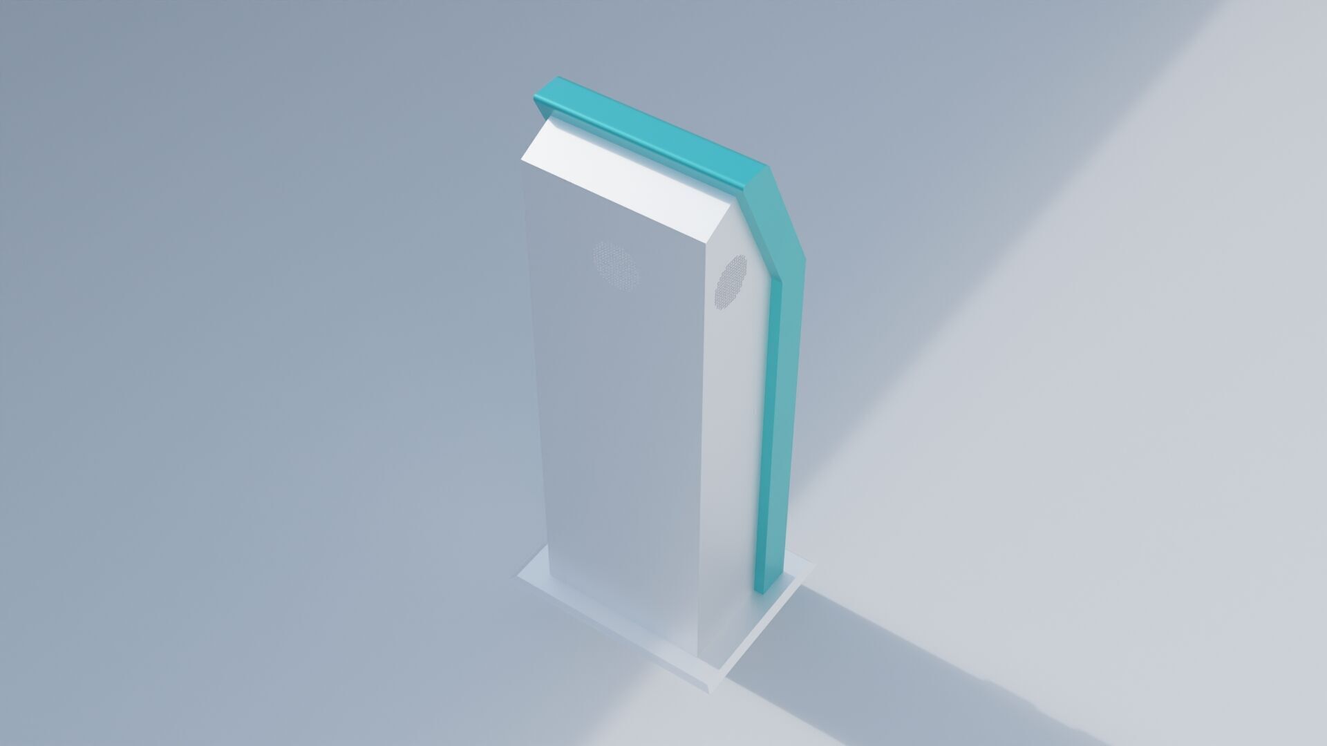 Indoor Self-Service Payment Kiosk with Touch Screen Free 3D model_1