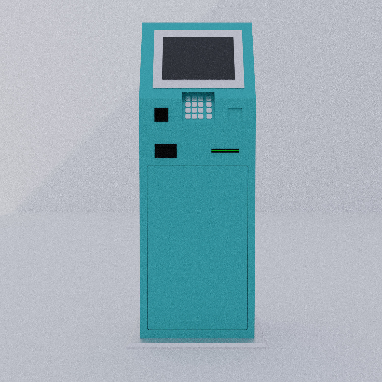 Indoor Self-Service Payment Kiosk with Touch Screen Free 3D model_9