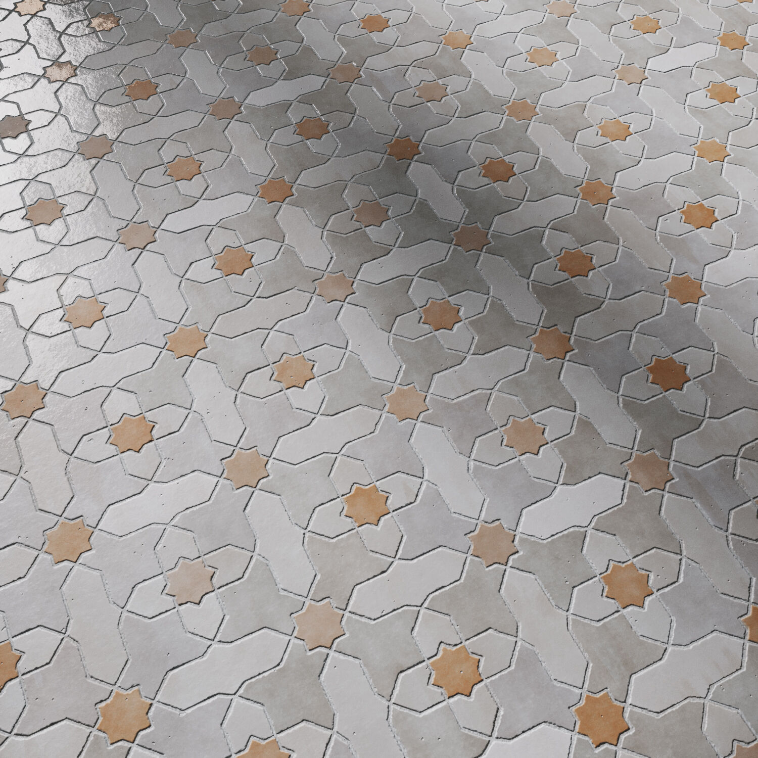 Tile Moroccan Zellige Mosaic Set 01 Texture_6