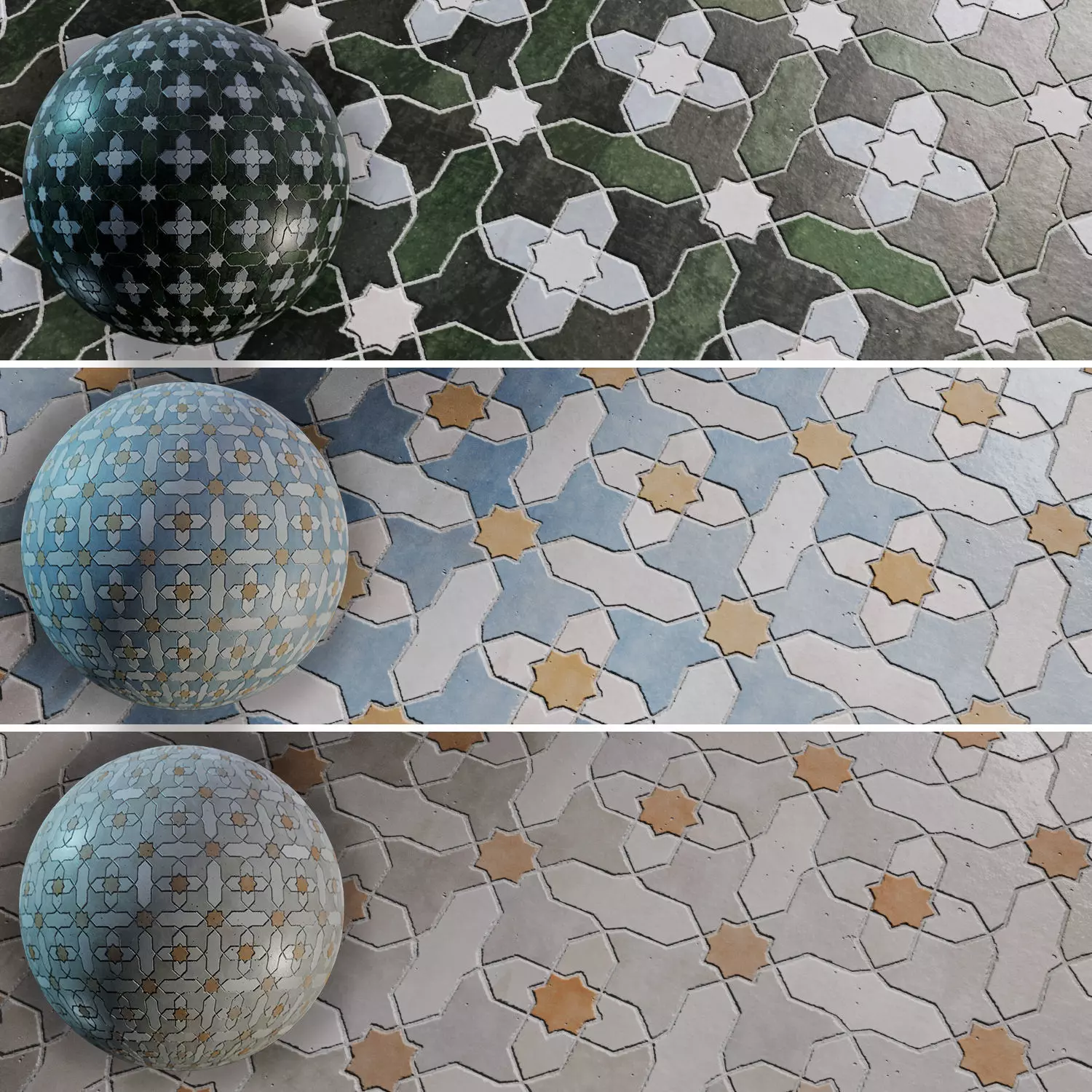 Tile Moroccan Zellige Mosaic Set 01 Texture_0