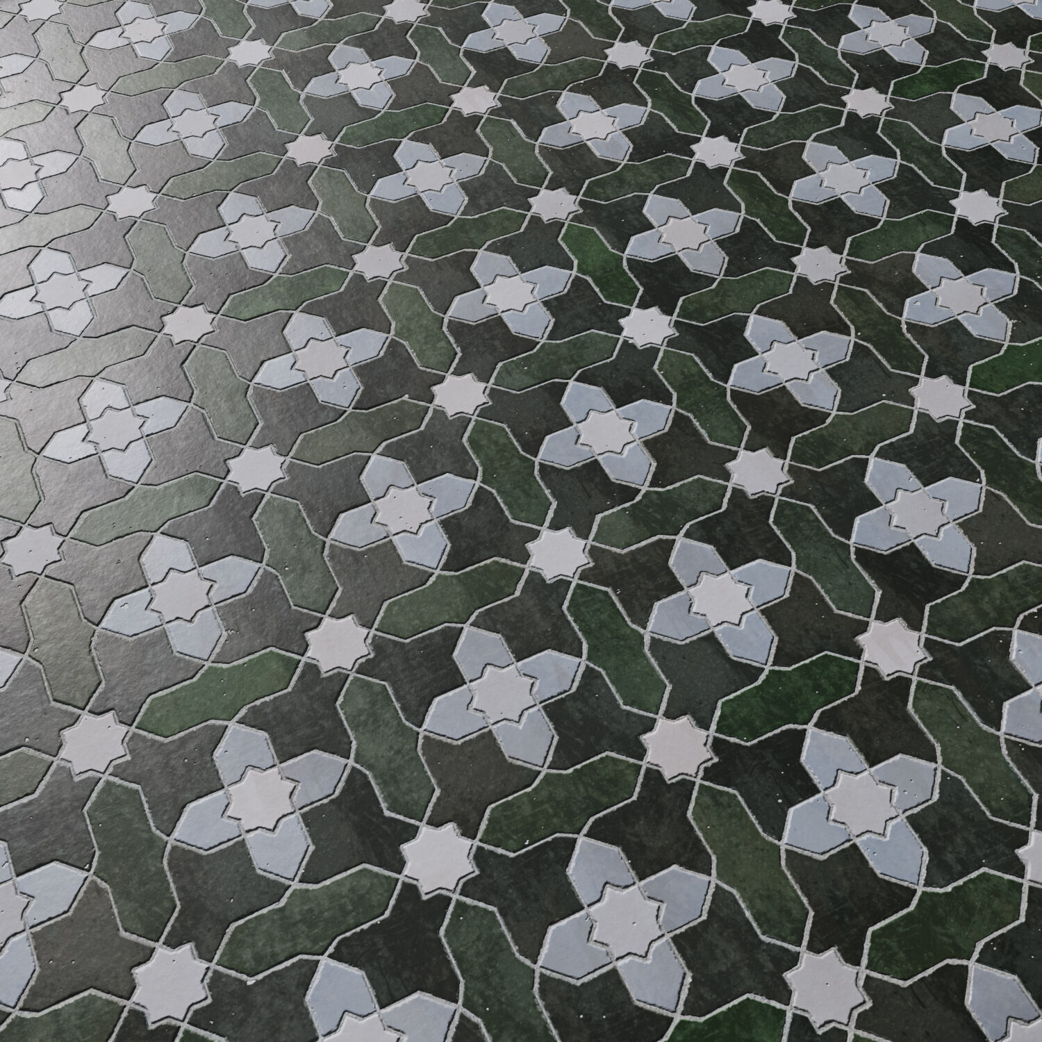 Tile Moroccan Zellige Mosaic Set 01 Texture_4