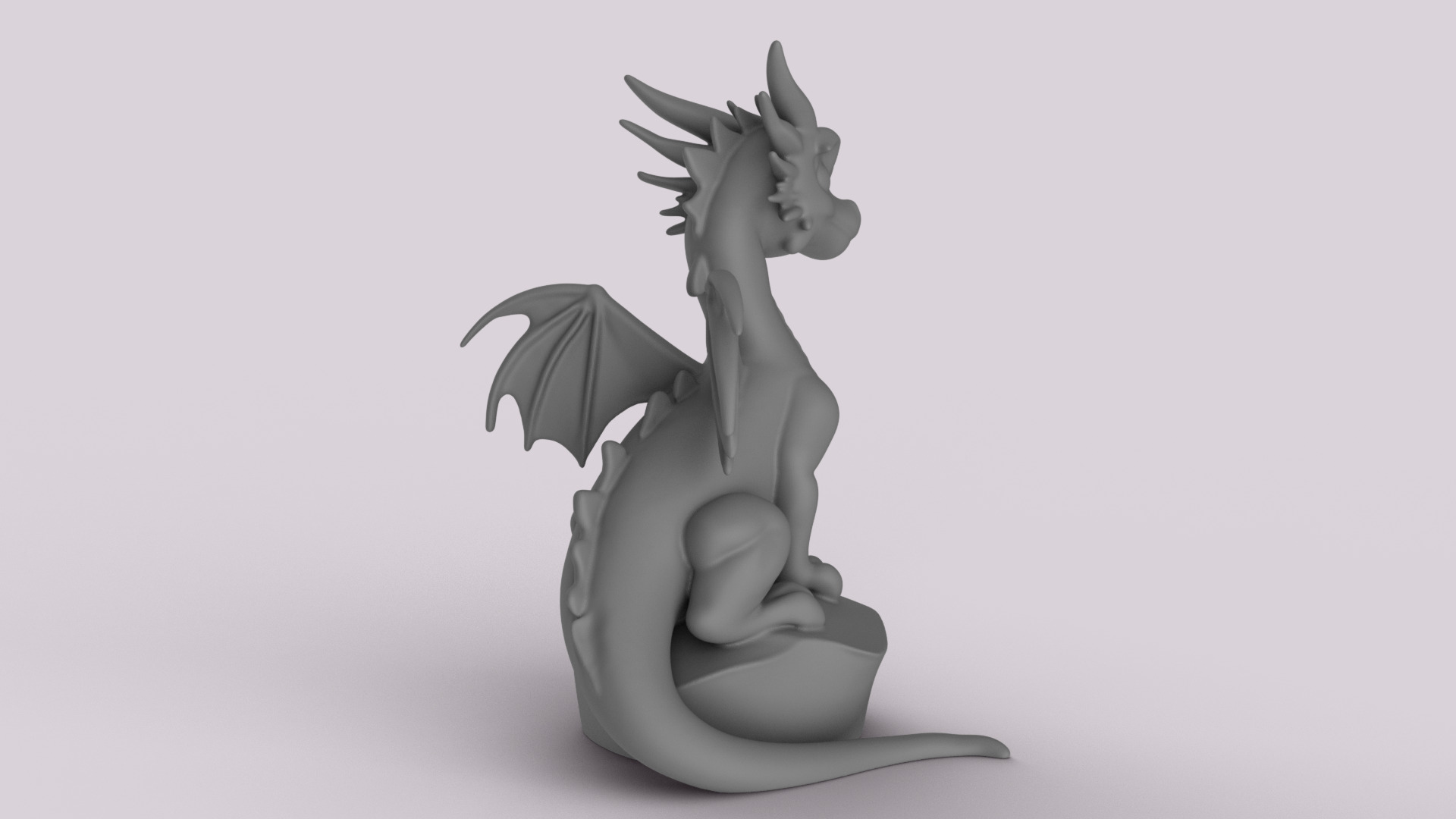 Majestic 3D Printable Dragon 3D print model_3
