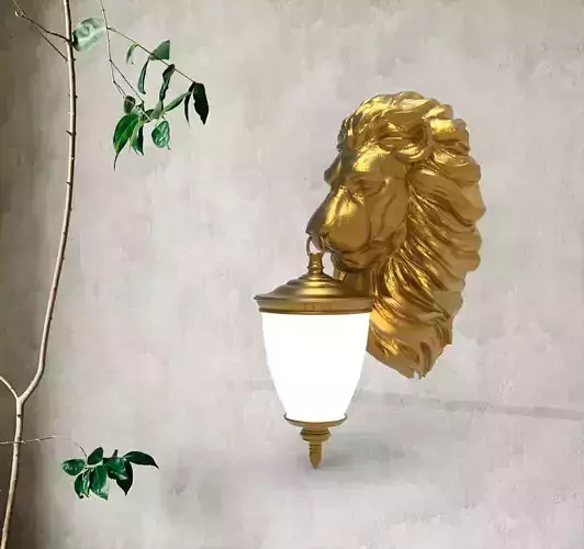 Lion Head Wall Lamp