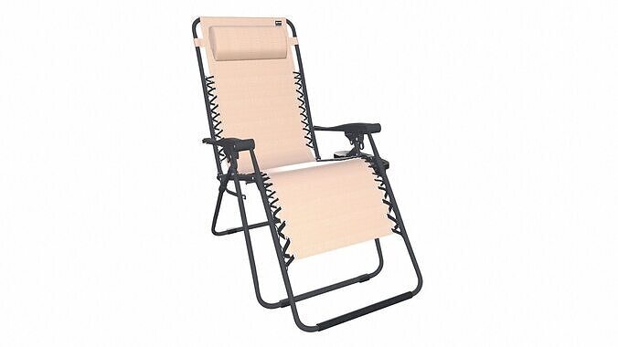 Canopy Sunshade Lounge Chair 3D model