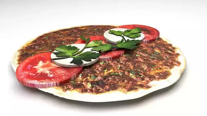 Turkish Lahmacun 3D model Turkish Lahmacun 3D model