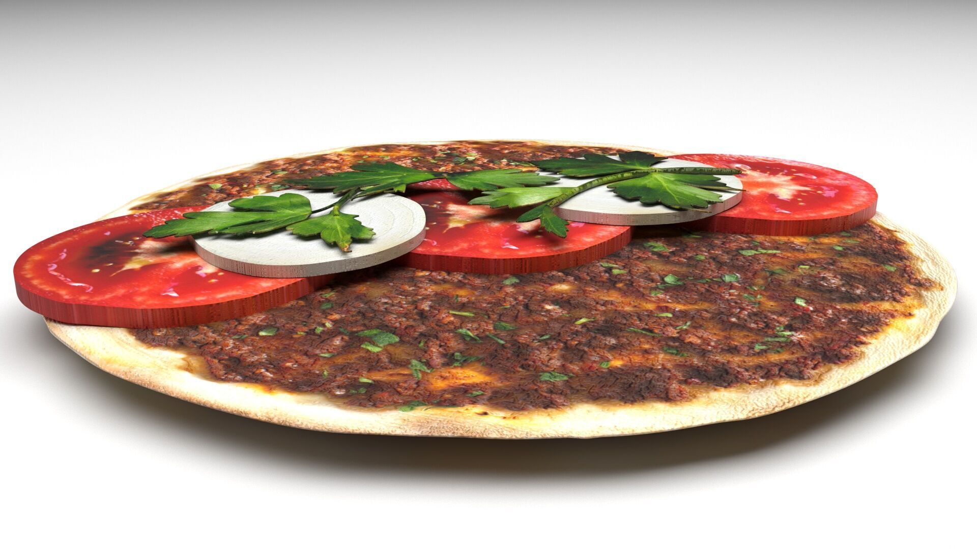 Turkish Lahmacun 3D model_4