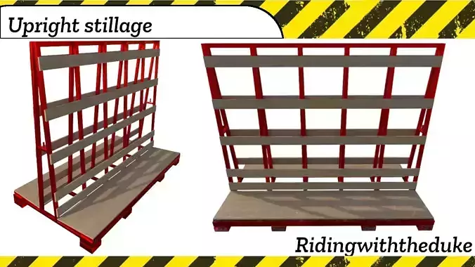 Upright stillage  Low-poly 3D model