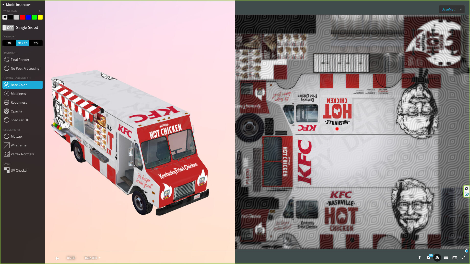 Morgan Olson KFC Nashville Food Truck Low-poly 3D model_10