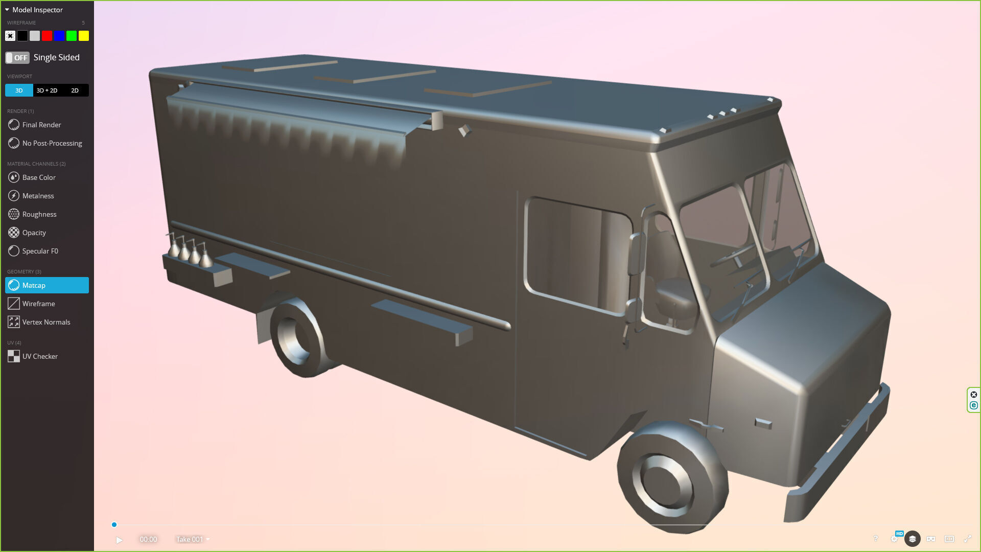 Morgan Olson KFC Nashville Food Truck Low-poly 3D model_6
