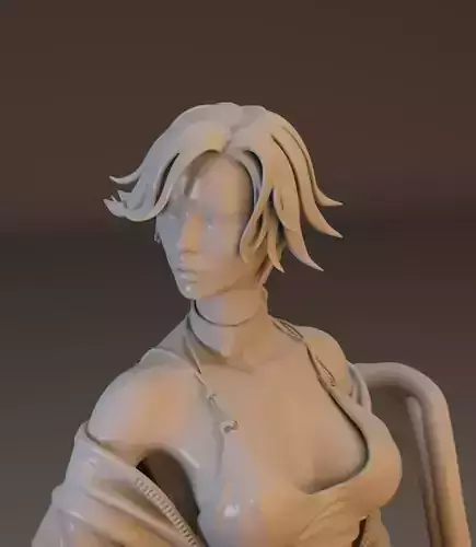 Cyberpunk Female Warrior  HighTech Resin Miniature