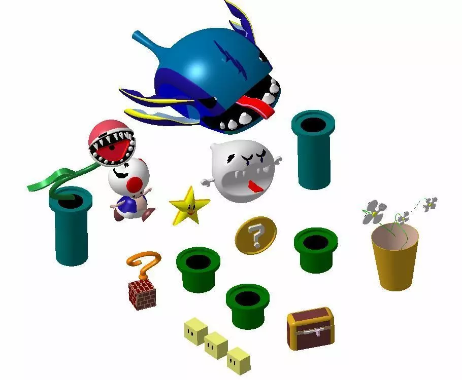 TCS - Criando a arte divertida Pack games Mario 3D print model_0