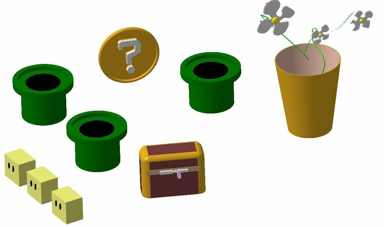 TCS - Criando a arte divertida Pack games Mario 3D print model_6