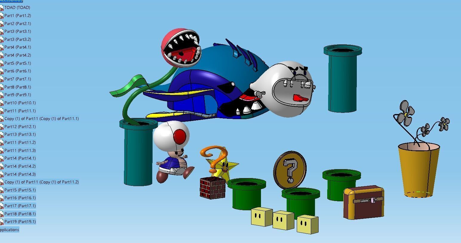 TCS - Criando a arte divertida Pack games Mario 3D print model_7