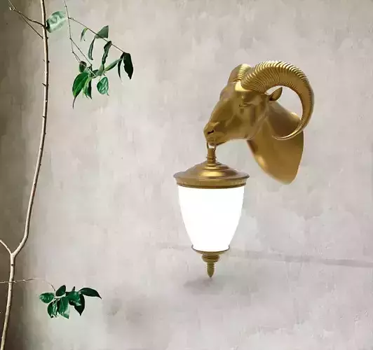 Ram Head Wall Lamp
