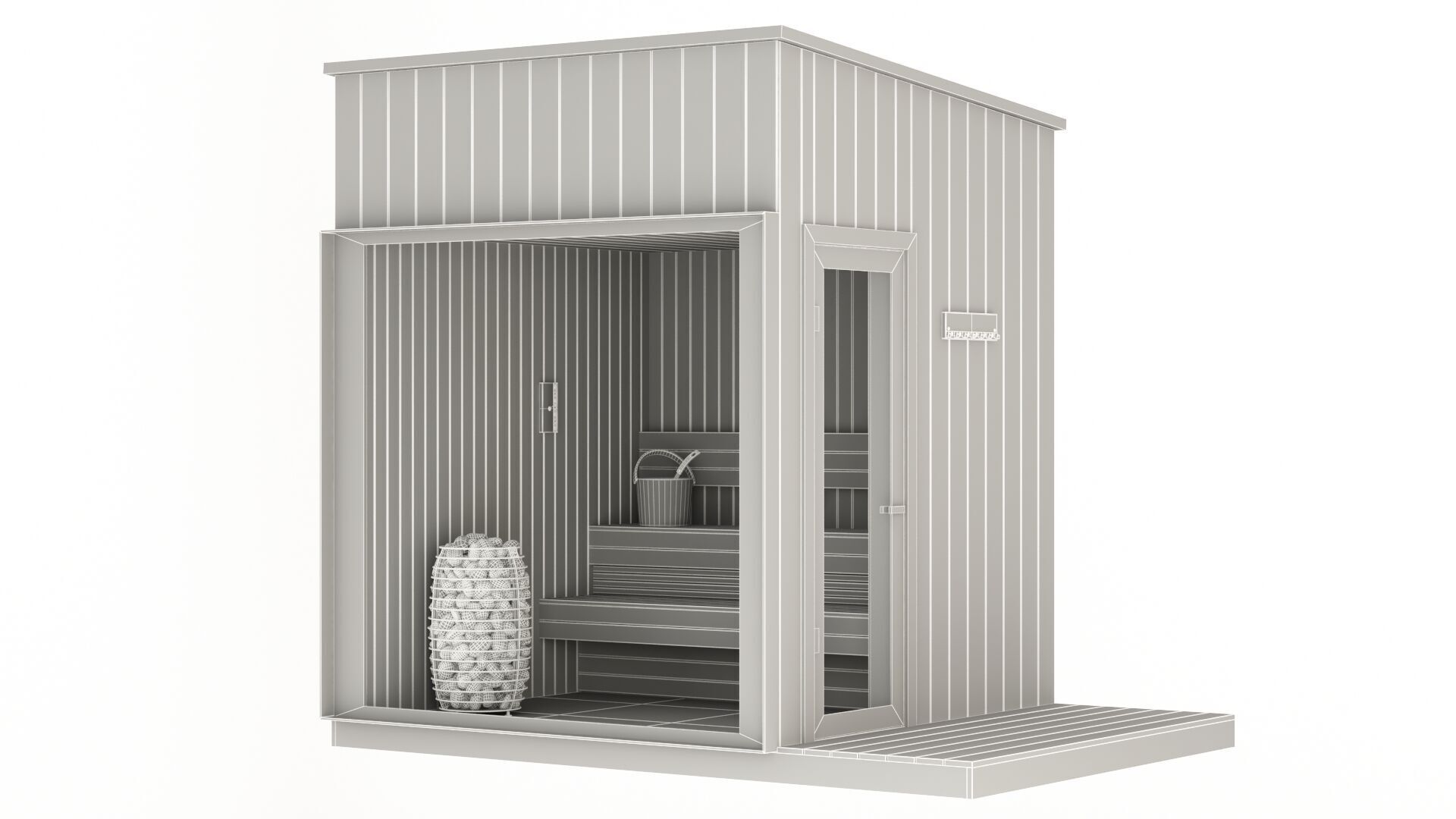 Sauna and Accessories 3D model_12