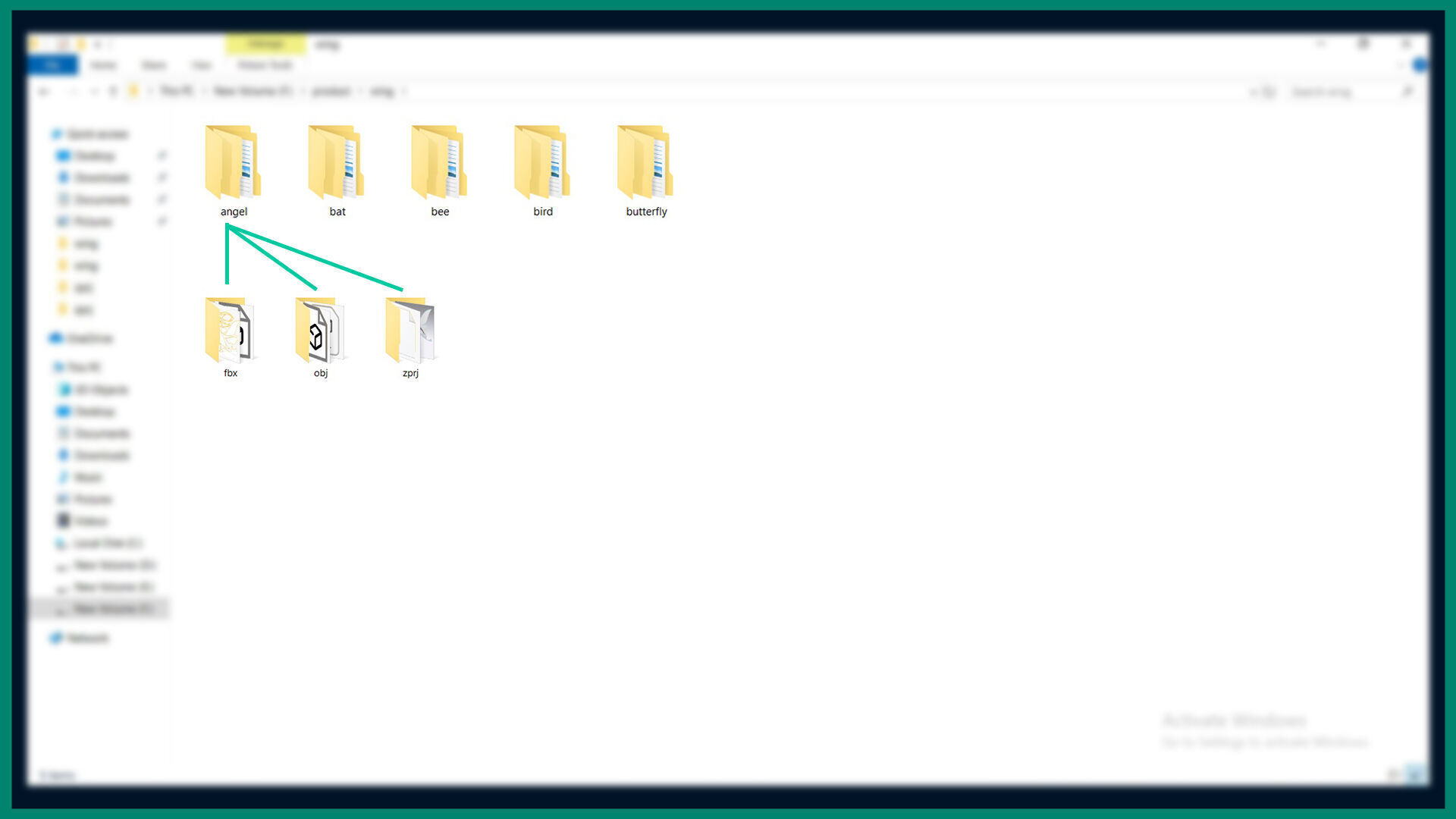 5 female wing outfit 3D model_10