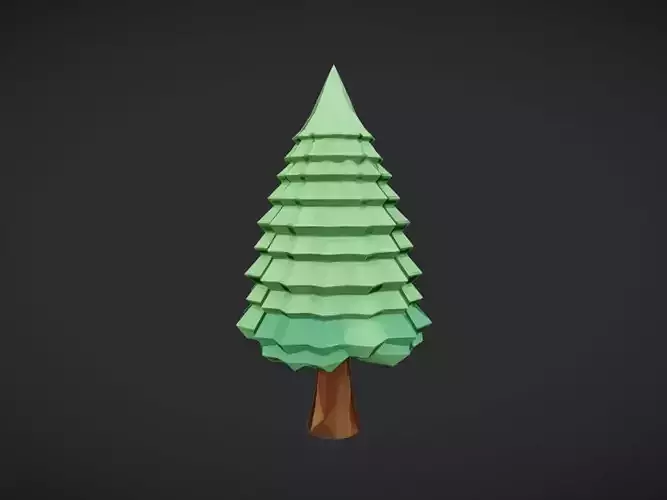 Low-poly stylized tree2