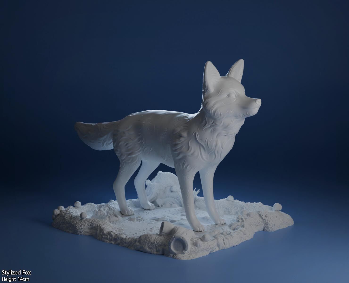 Stylized Fox-3D printable cute fox 3D print model_1