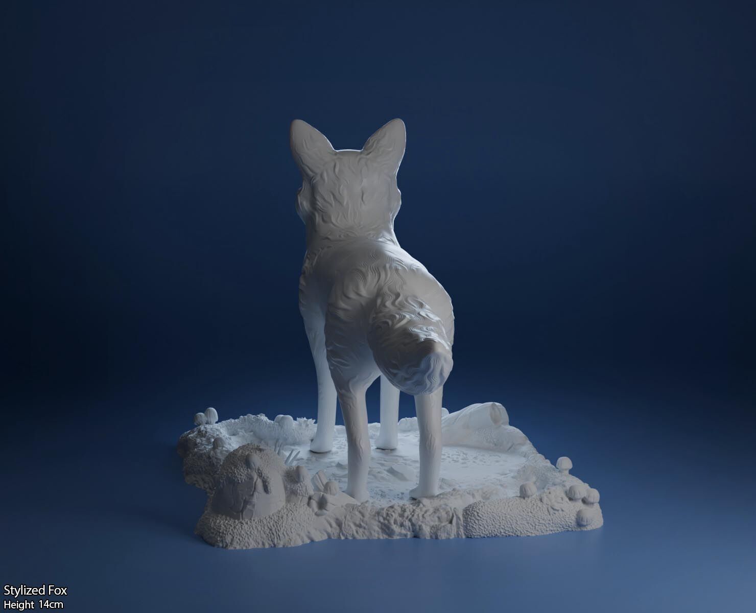 Stylized Fox-3D printable cute fox 3D print model_19