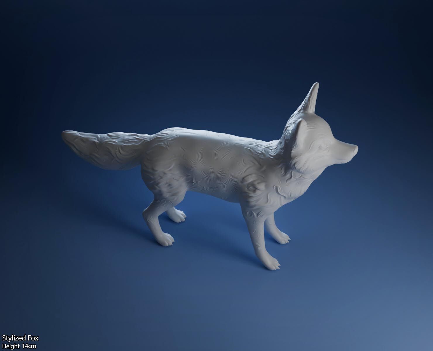 Stylized Fox-3D printable cute fox 3D print model_28