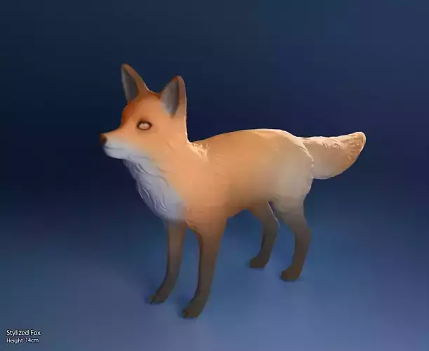 Stylized Fox-3D printable cute fox 3D print model