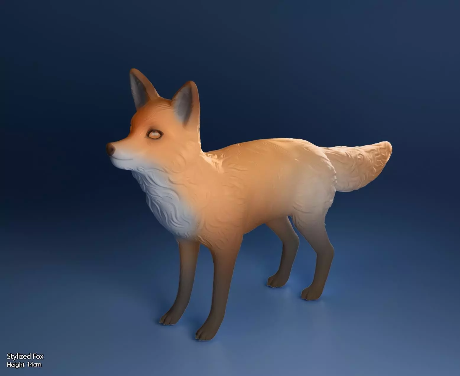 Stylized Fox-3D printable cute fox 3D print model_0