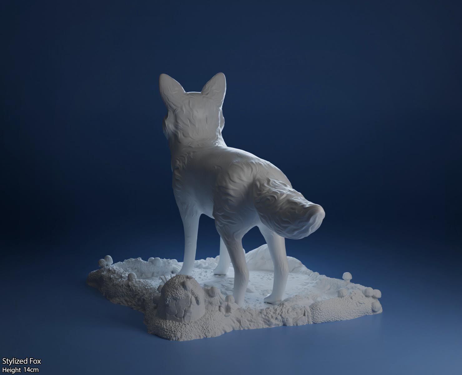 Stylized Fox-3D printable cute fox 3D print model_15