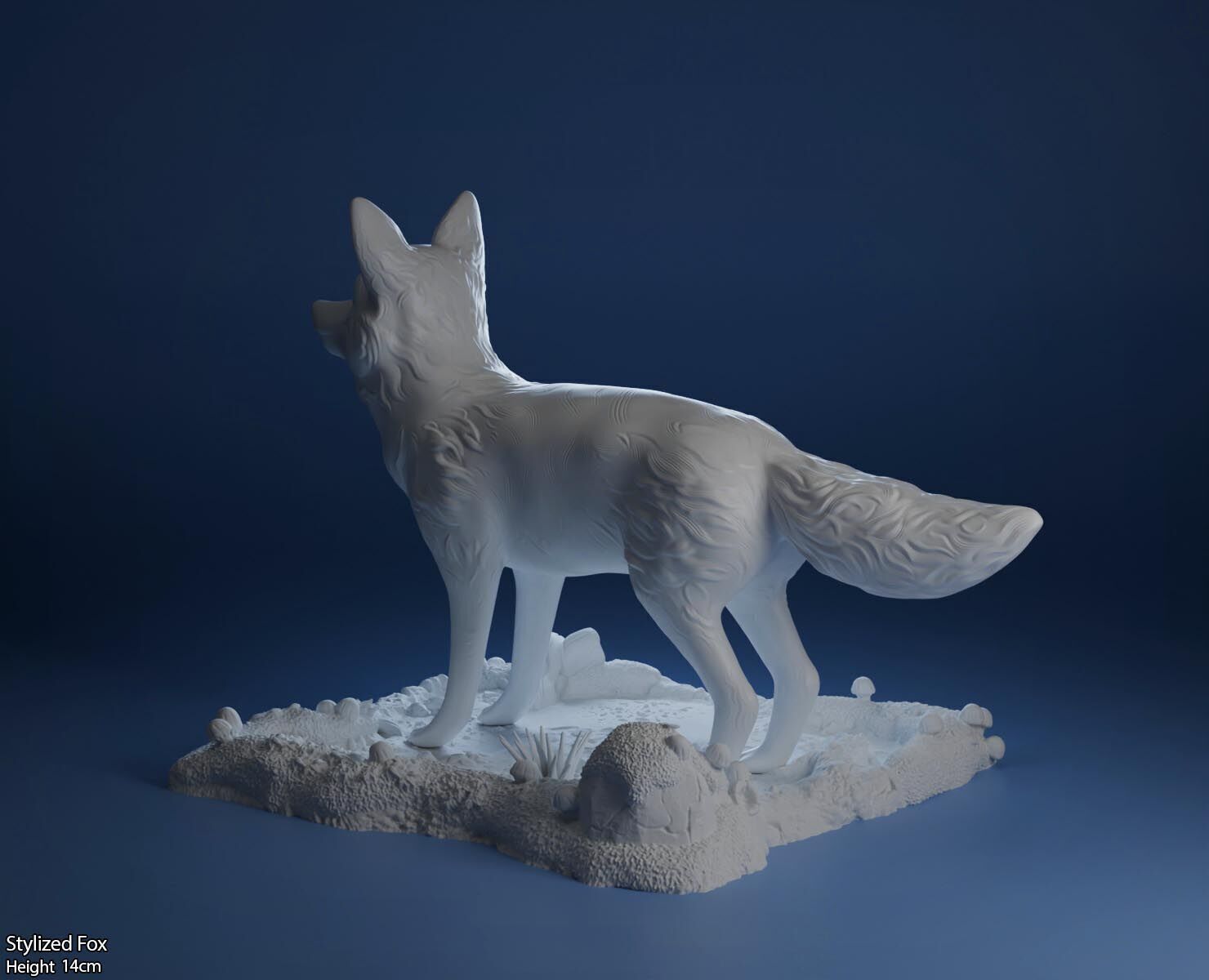 Stylized Fox-3D printable cute fox 3D print model_13