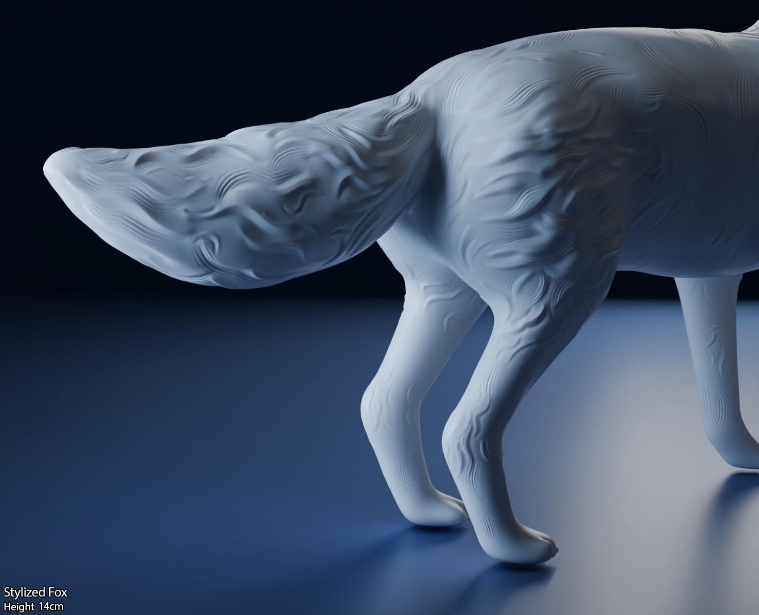Stylized Fox-3D printable cute fox 3D print model_17