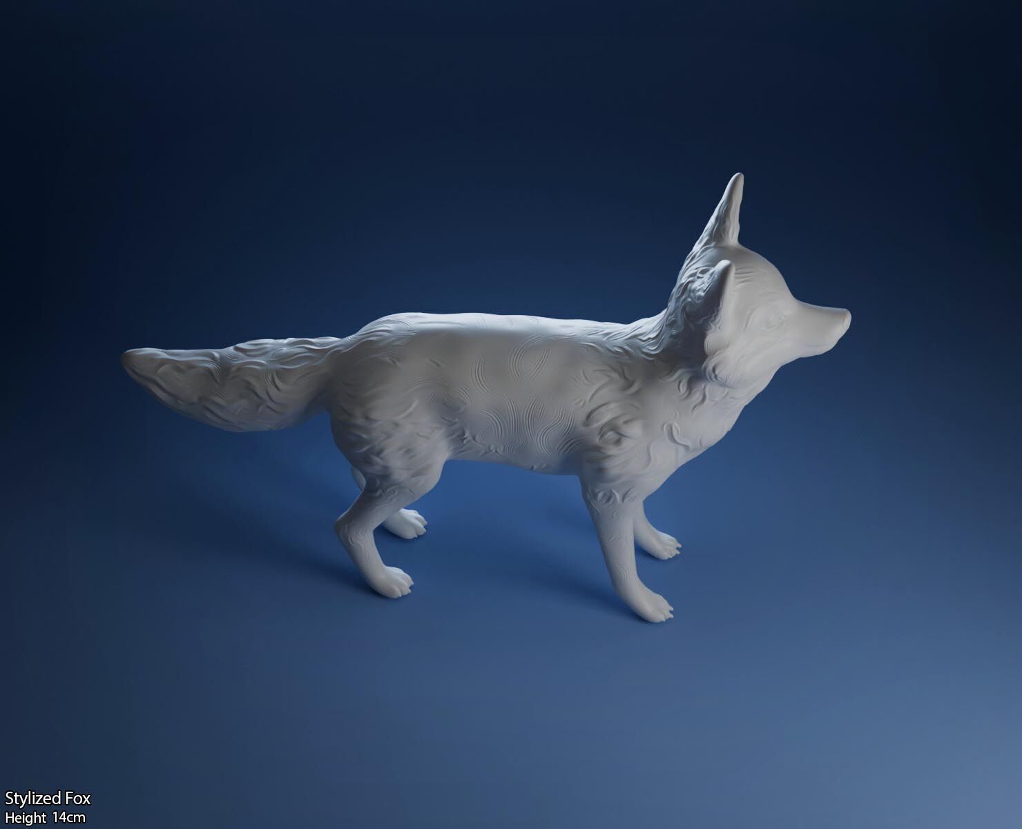 Stylized Fox-3D printable cute fox 3D print model_36