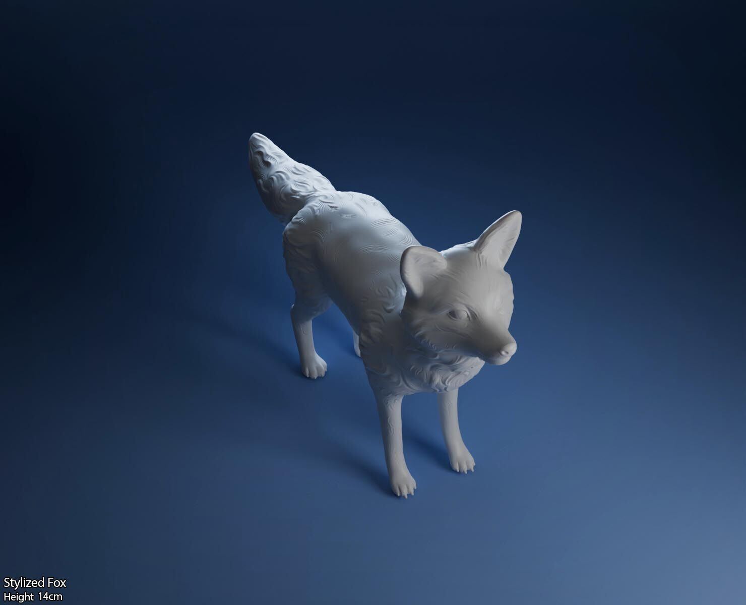 Stylized Fox-3D printable cute fox 3D print model_29