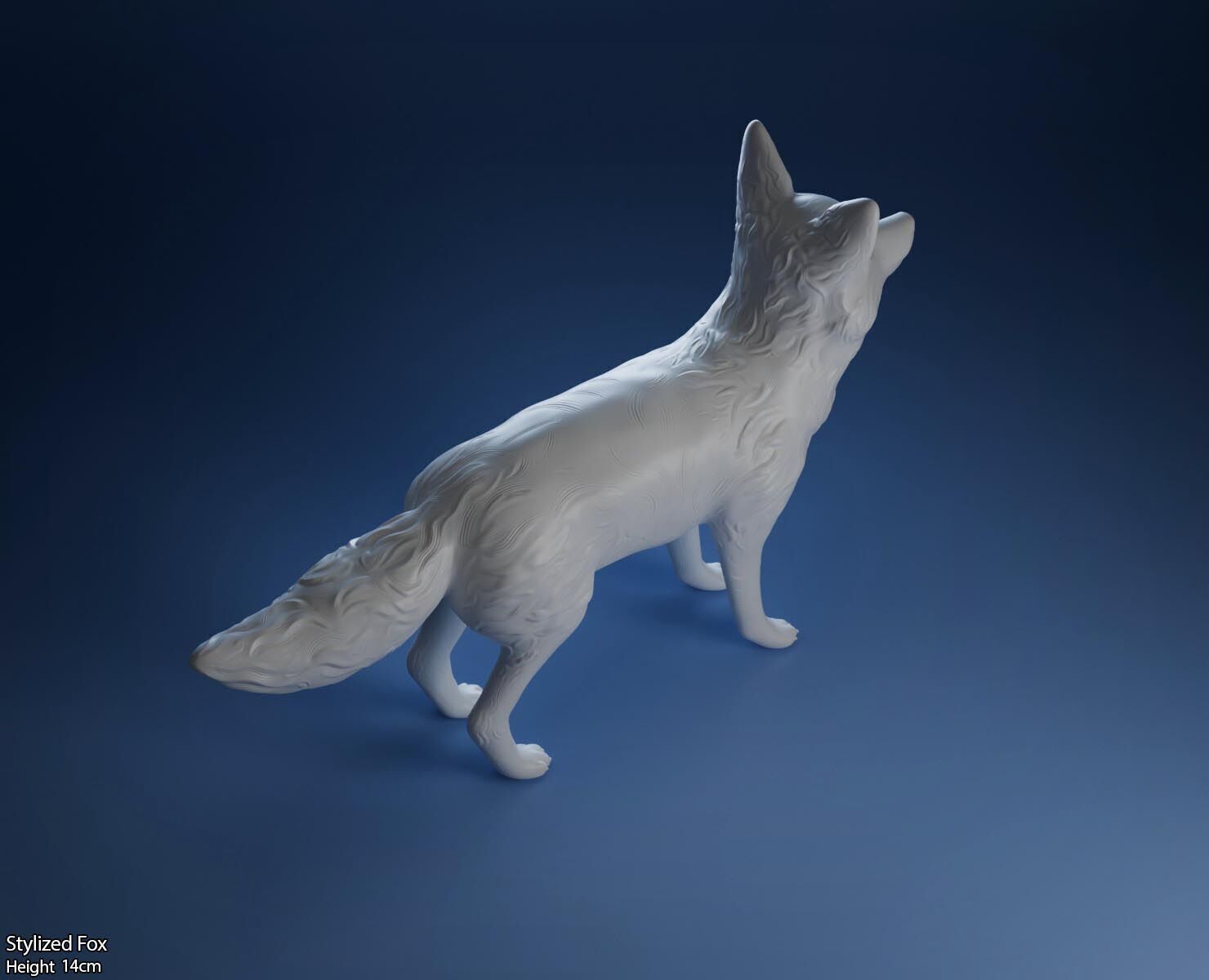 Stylized Fox-3D printable cute fox 3D print model_35