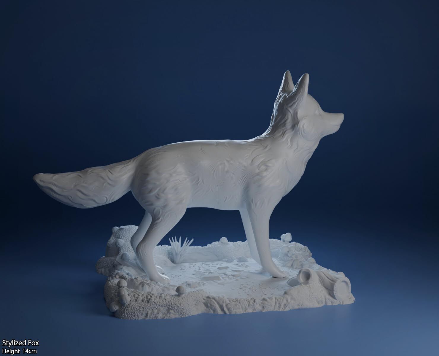 Stylized Fox-3D printable cute fox 3D print model_25