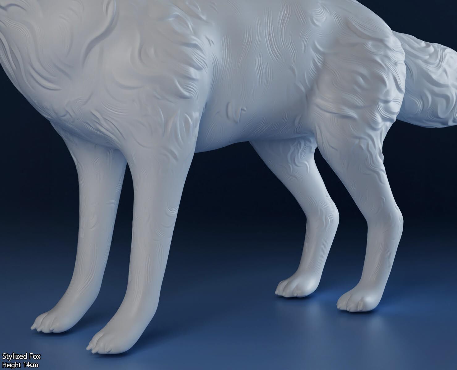 Stylized Fox-3D printable cute fox 3D print model_18