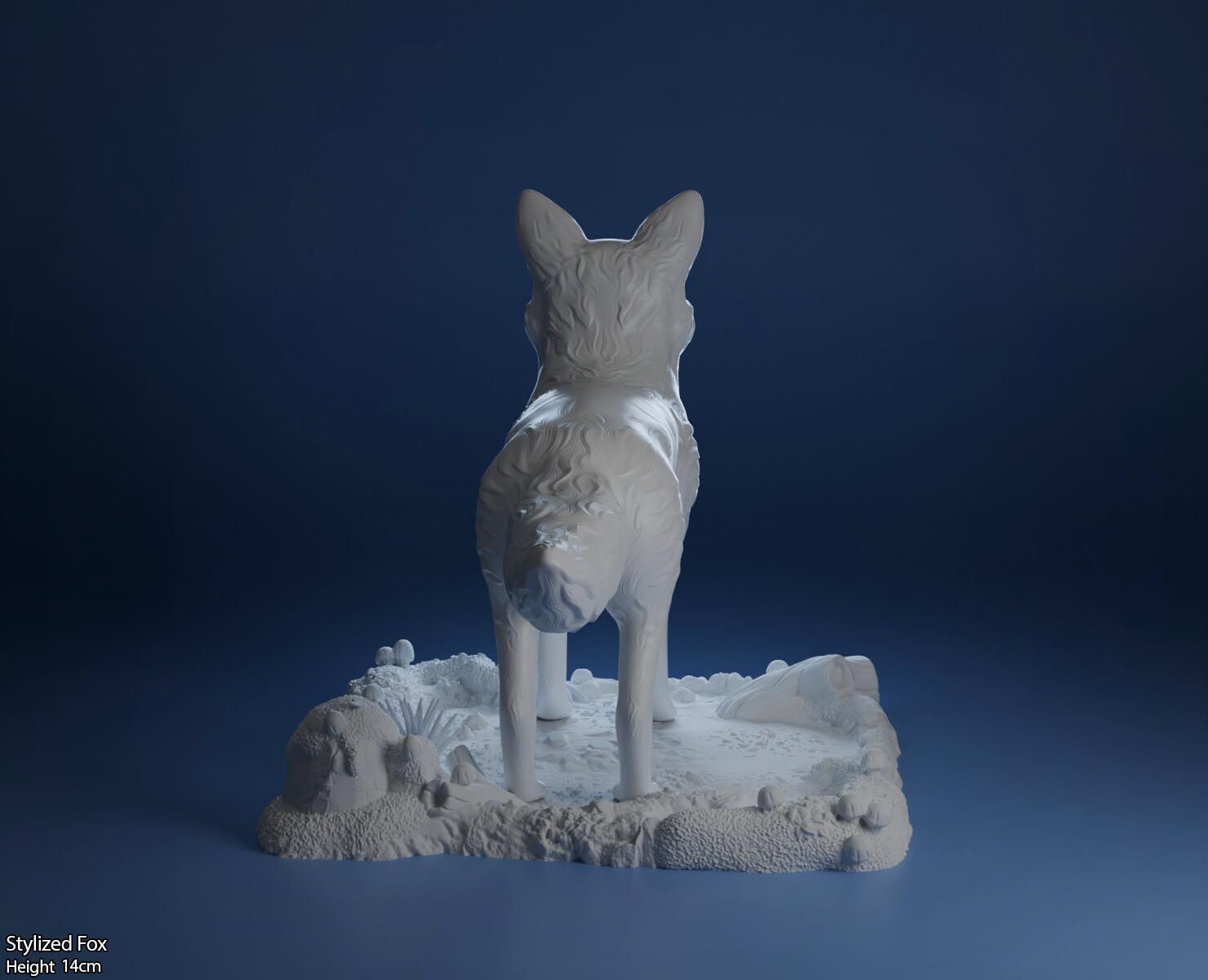 Stylized Fox-3D printable cute fox 3D print model_20