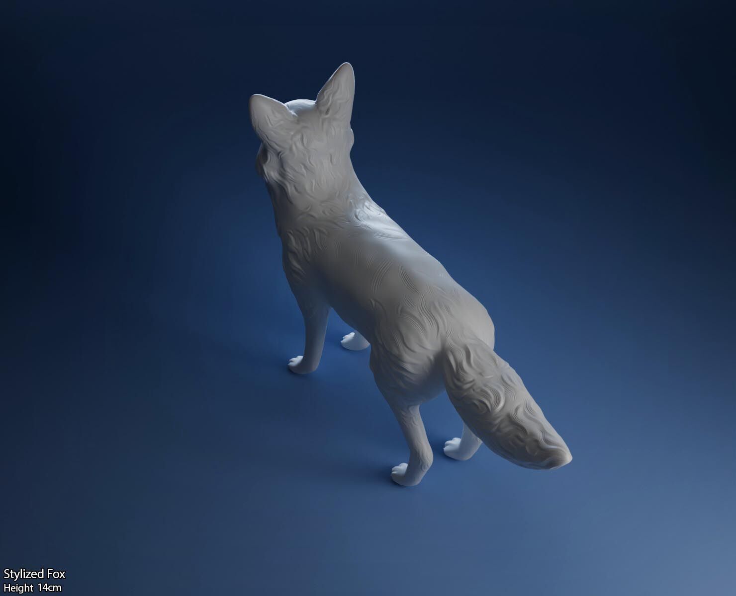 Stylized Fox-3D printable cute fox 3D print model_33