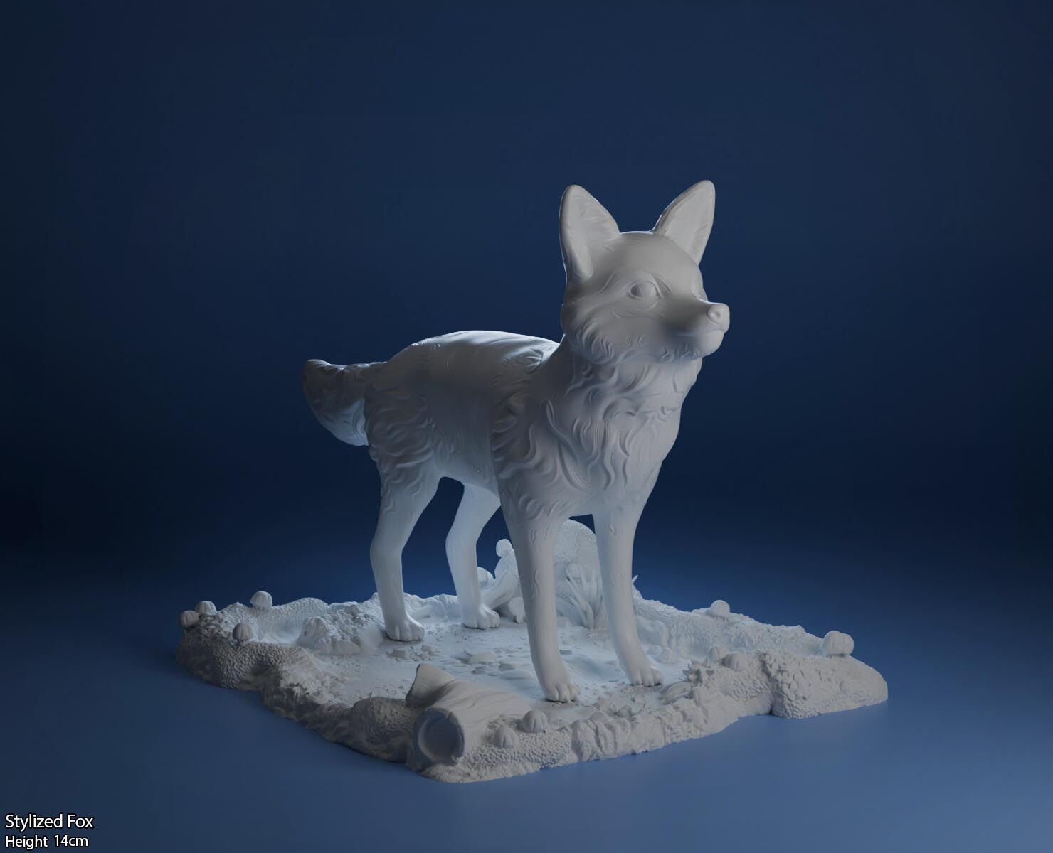 Stylized Fox-3D printable cute fox 3D print model_2